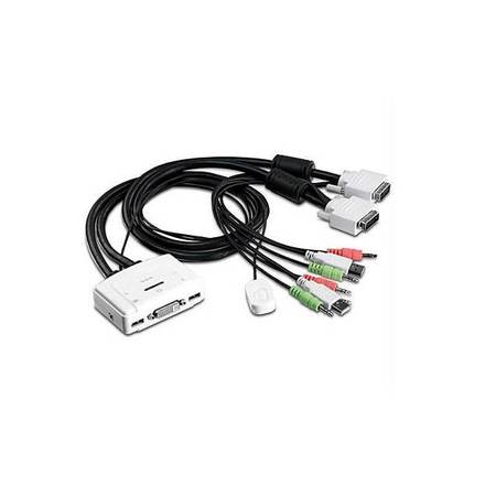 TRENDNET 2-Port DVI/USB KVM Switch Kit w/ Audio TK-214I